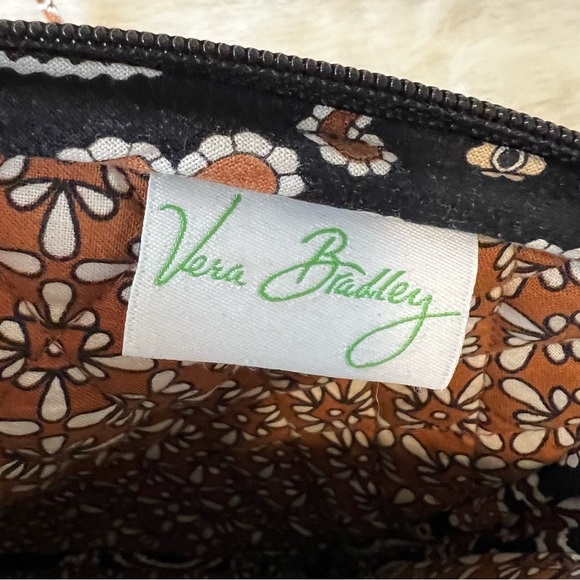 VERA BRADLEY Caffé Latte 2008 Velcro Mini Hipster Crossbody Black Brown Y2K - Picture 14 of 15